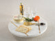 Mannara 12" Diameter White Marble Lazy Susan