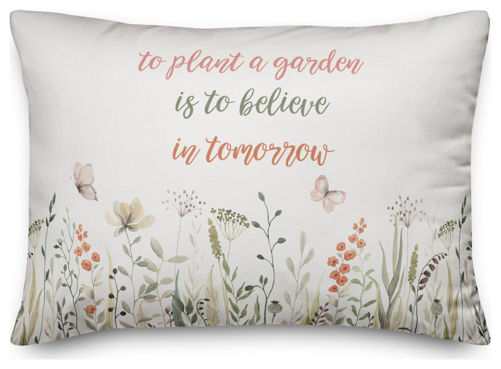To Plant Garden Watercolor 4 14x20 Spun Poly Pillow