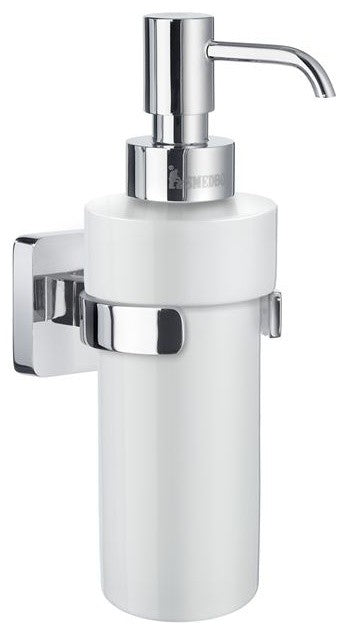 Ice Porcelin Soap Dispenser, Polished Chrome
