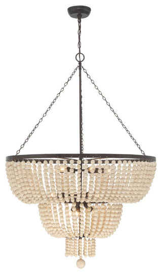 Crystorama 612-FB, 12-Light Chandelier, Forged Bronze