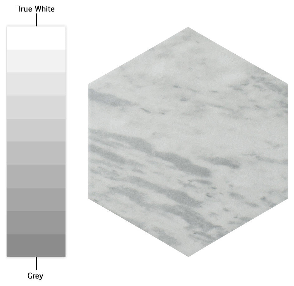 Classico Bardiglio Hex Light Porcelain Floor and Wall Tile