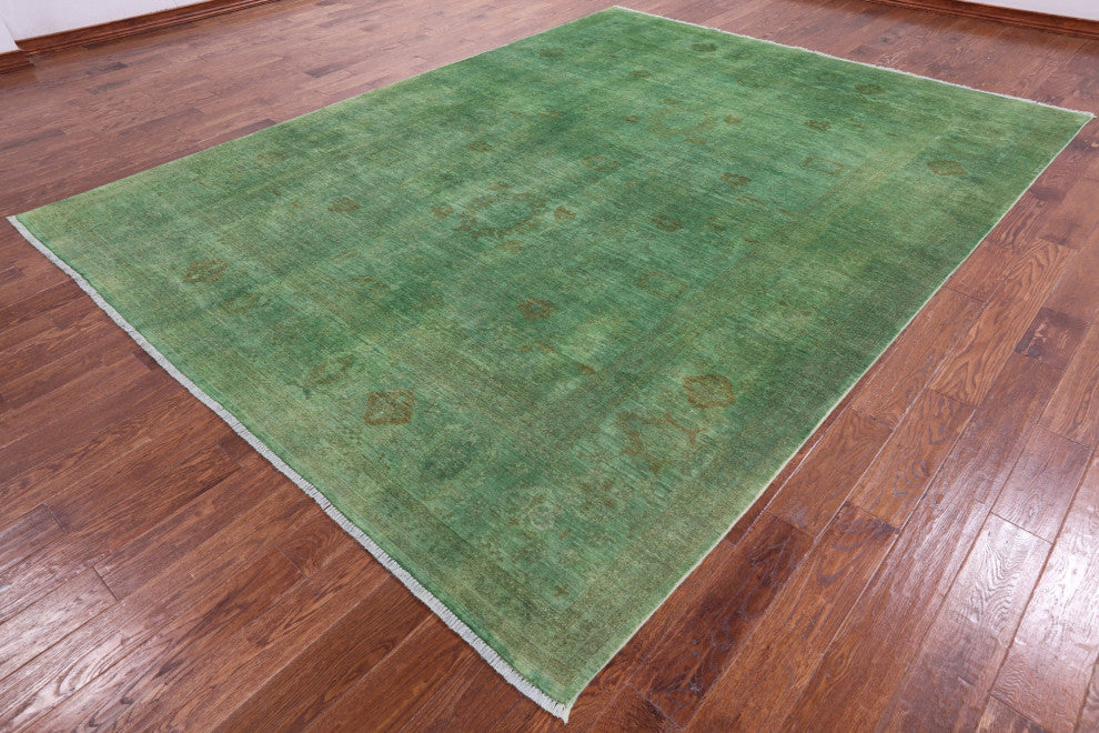 Full Pile Overdyed Hand Knotted Wool Rug 8' 10" X 11' 5" - HR9659