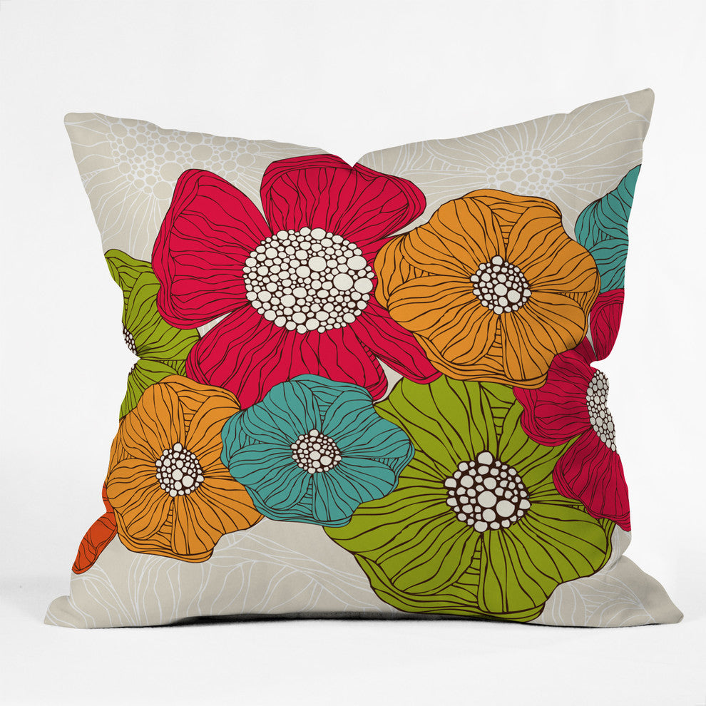 Valentina Ramos Flowers Outdoor Throw Pillow