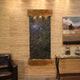 Inspiration Falls Water Fountain, Green Marble, Rustic Copper, Square