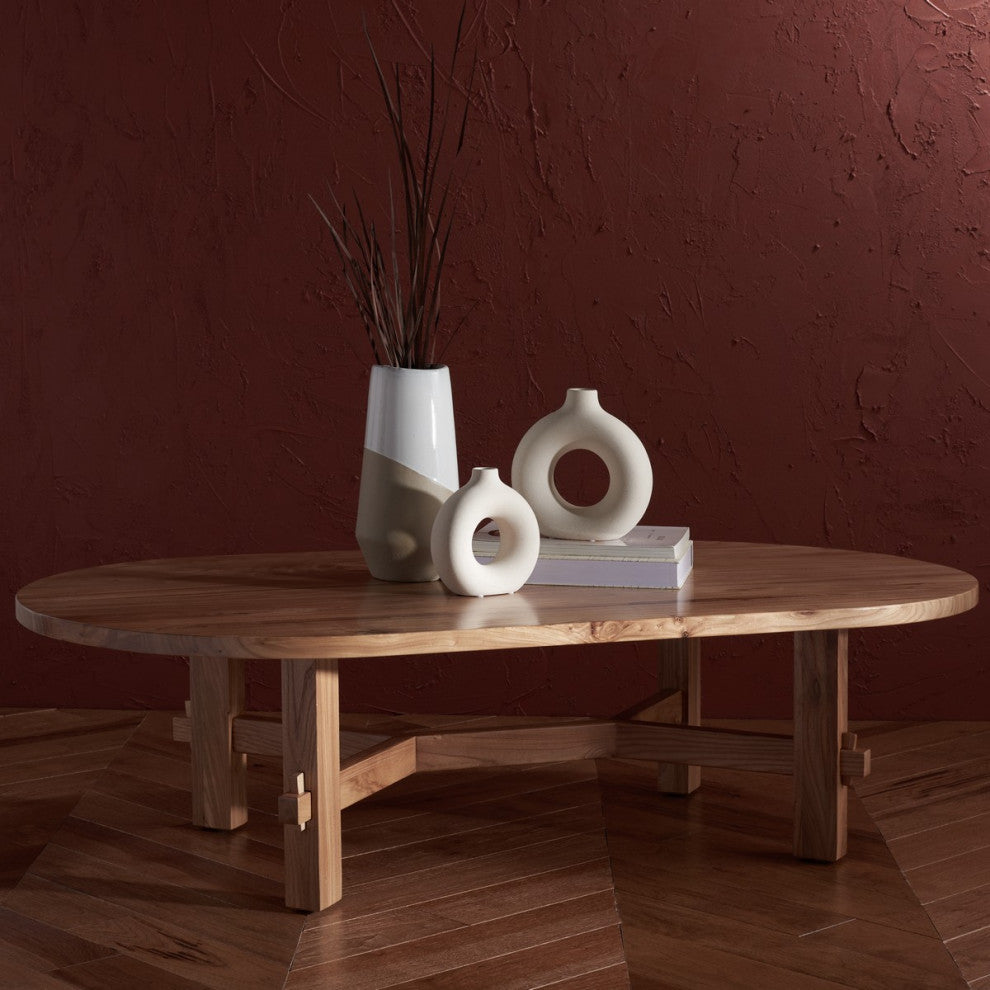 Safavieh Couture Tabytha Elm Wood Coffee Table Natural