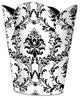 Black on White Damask Wastepaper Basket