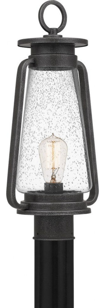 Quoizel SUT9009SPB One Light Outdoor Post Mount, Speckled Black Finish
