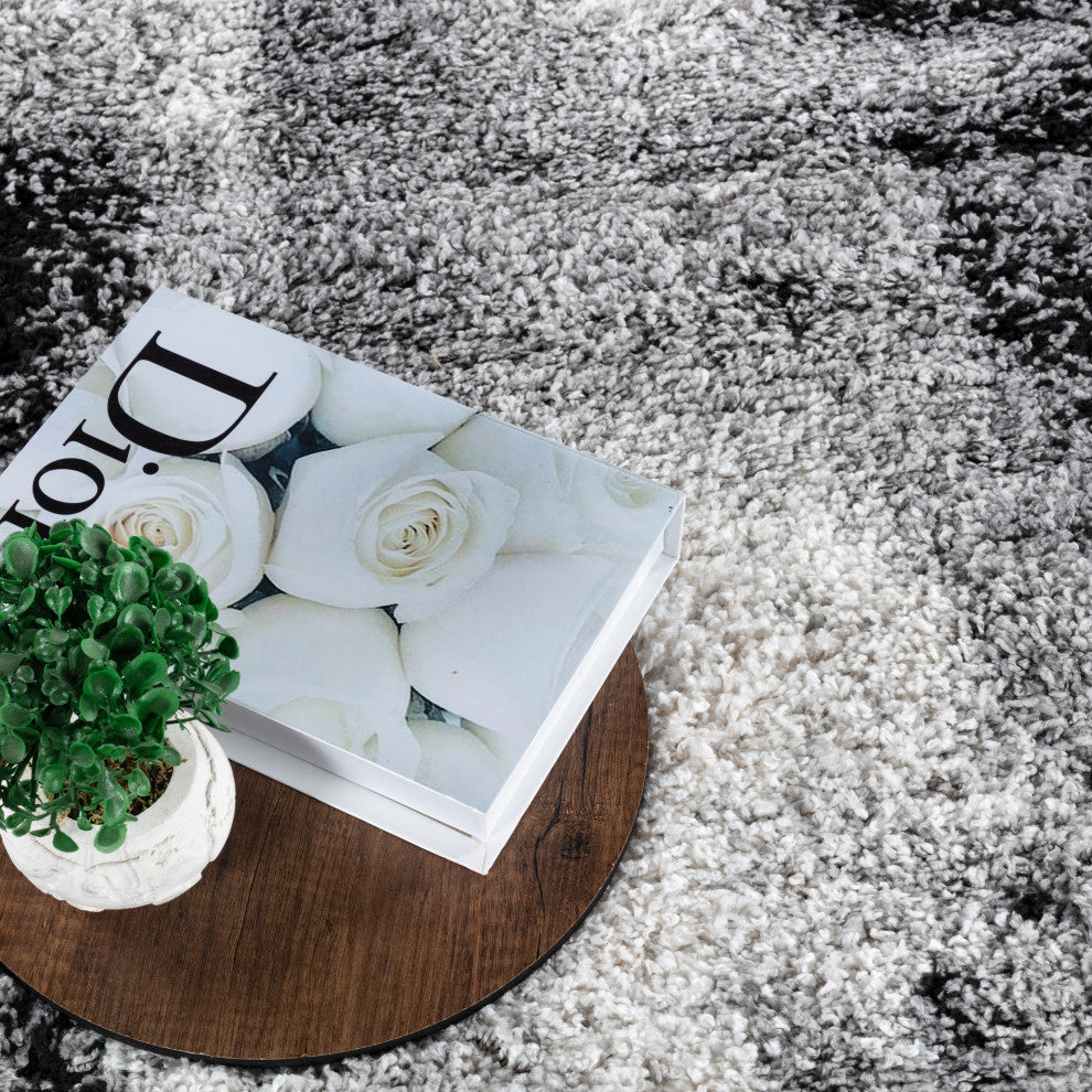 Noori Rug Shag Gordon Grey/Black Rug