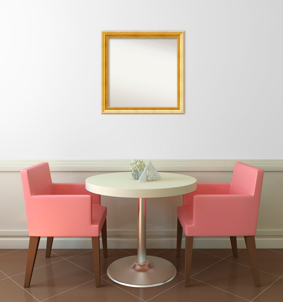 Wall Mirror, Townhouse Gold Wood, 24x24