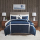 Woolrich Orlen Winter Cabin Plush to Sherpa Comforter Set, Navy Blue