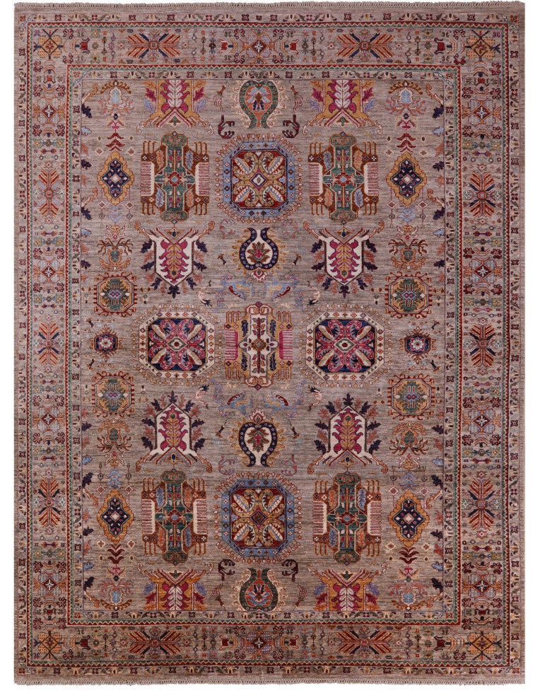 9' 0" X 11' 10" Persian Tabriz Handmade Wool Rug Q7662
