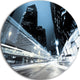 Night Traffic In Hong Kong, Cityscape Large Disc Metal Wall Art, 11"