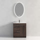 Freestanding Bathroom Vanity With Top Mount Sink, Cali Walnut, 30'' Ceramic Sink