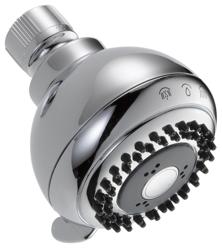 Delta Showering Components Fundamentals 4-Setting Shower Head, Chrome, 52102-MB