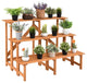 Modern 3-Tier Wide Wood Flower Pot Step Ladder Plant Stand