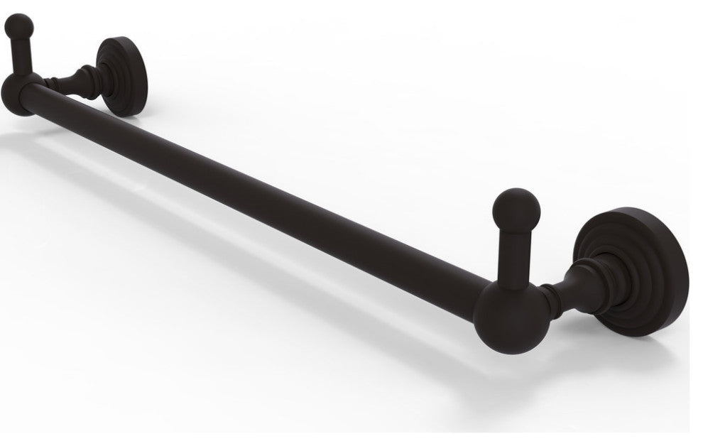 Waverly Place 18" Towel Bar and Integrated Hooks, Oil Rubbed Bronze