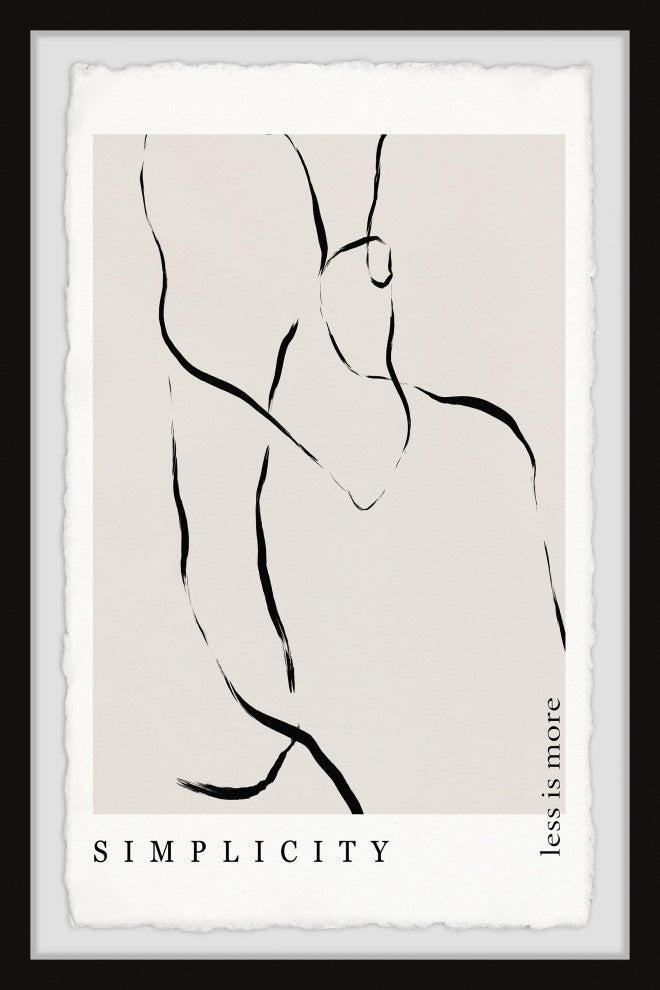 "Less Is More" Framed Painting Print, 24x36
