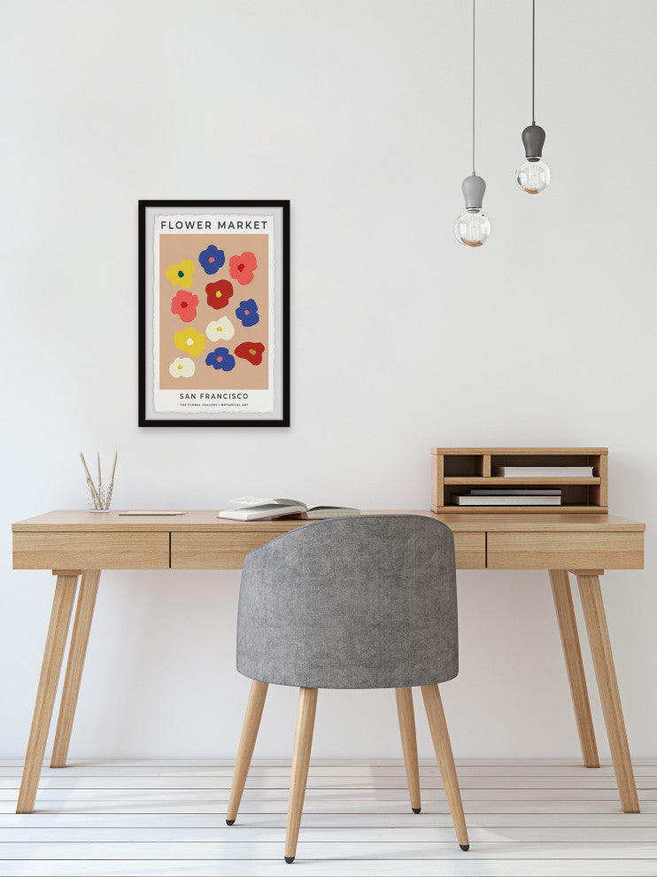 "Flower Market San Francisco" Framed Painting Print, 16x24