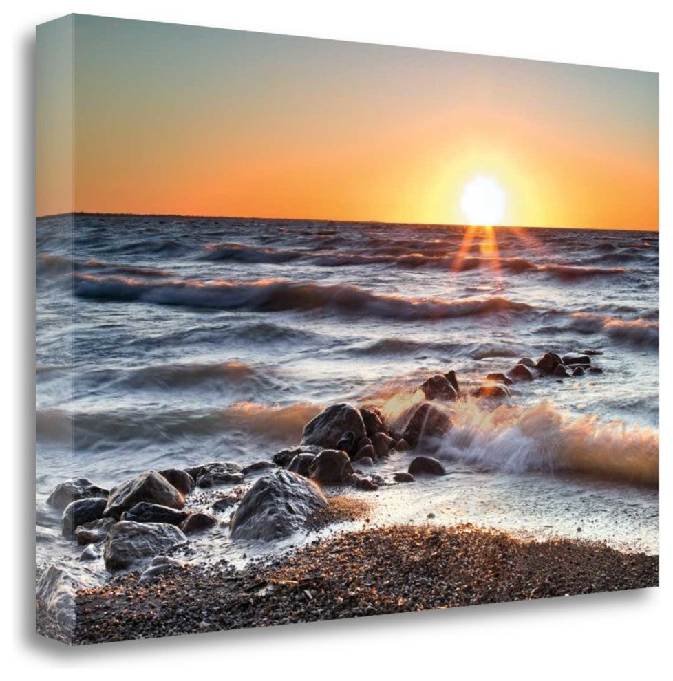 "Sunset At Blue Point" By Daniel J. Bellyk, Giclee Print on Gallery Wrap Canvas