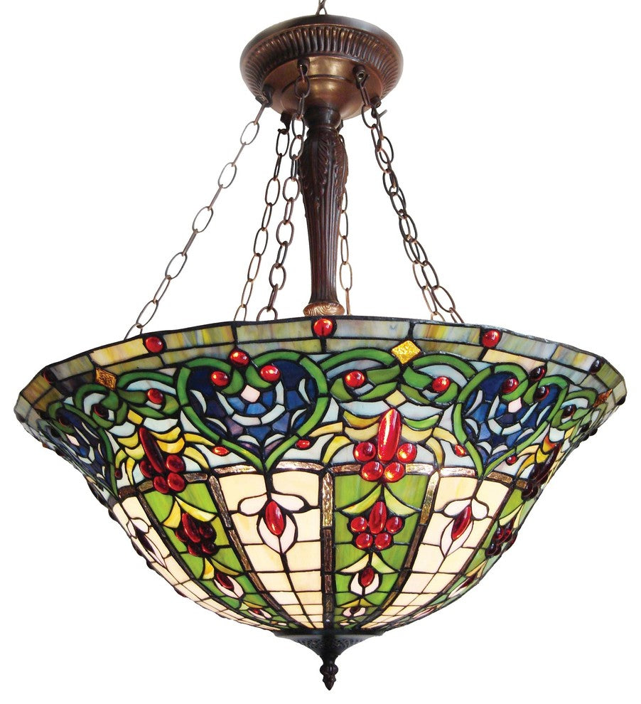 Chloe-Lighting 3-Light Inverted Hanging Pendant Fixture