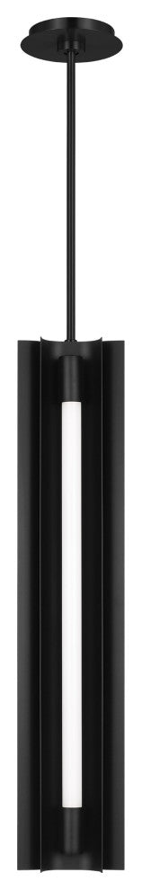 Carson Four Light Narrow Pendant, Midnight Black