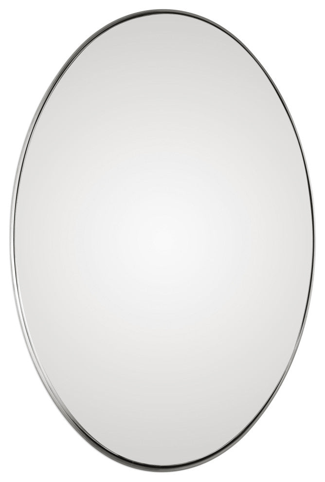 Uttermost Pursley Brushed Nickel Oval Mirror