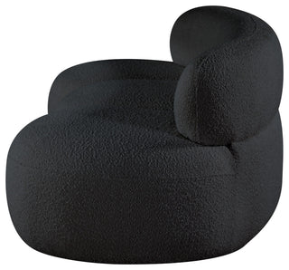 Venti Black Boucle Fabric Upholstered Set, Black, Sofa