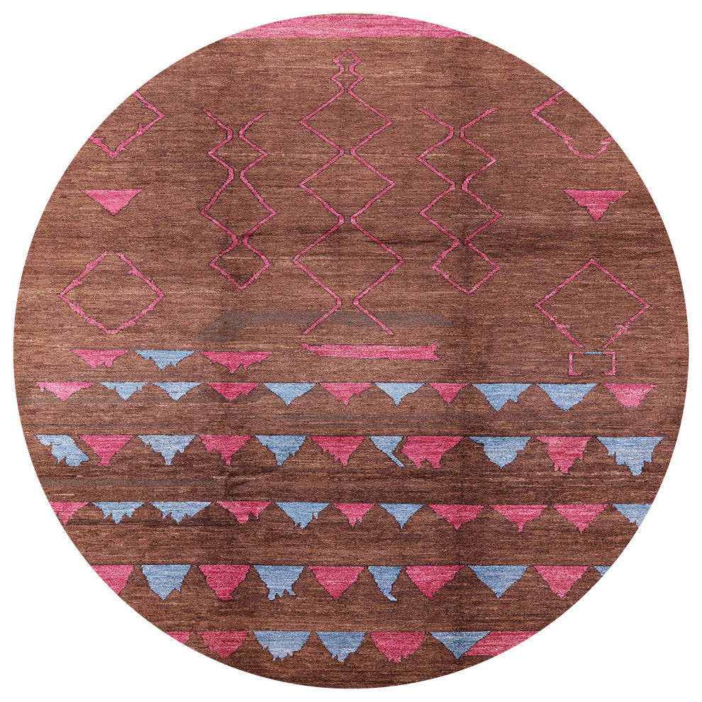 Ahgly Company Indoor Round Mid-Century Modern Area Rugs, 4' Round