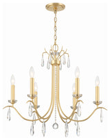 Crystorama Rollins 6 Light Antique Gold Chandelier