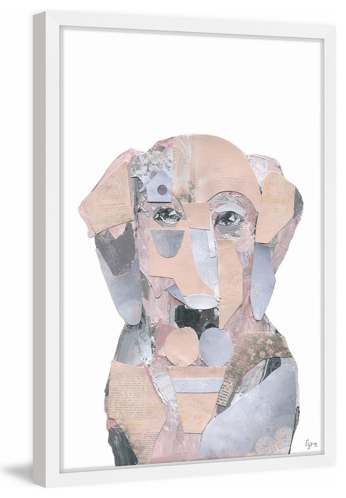 "El Perro Rosa" Framed Painting Print, 24"x36"
