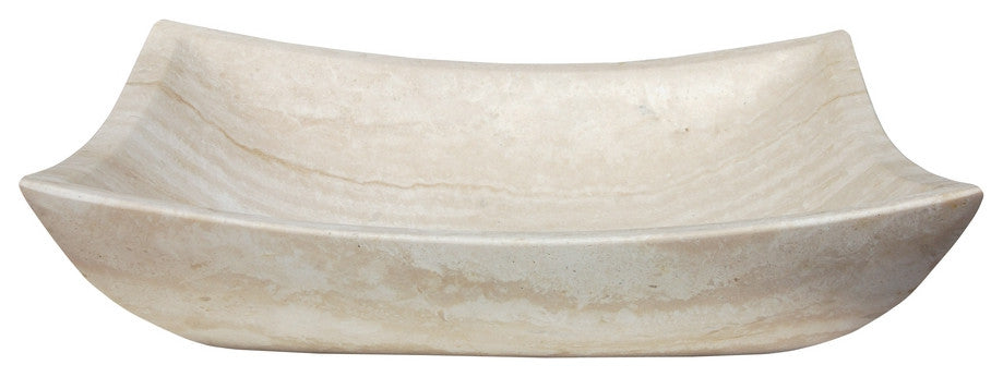 Eden Bath EB_S011WT-H Deep Zen Sink for Bathroom - Honed White Travertine