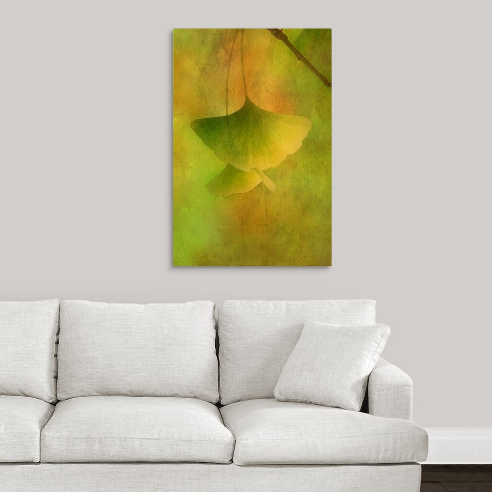 "Gingko Love" Wrapped Canvas Art Print, 24"x36"x1.5"