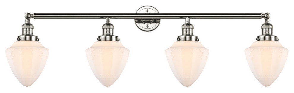Innovations 215-PN-G661-7 4 Light Bath Vanity Light, Polished Nickel