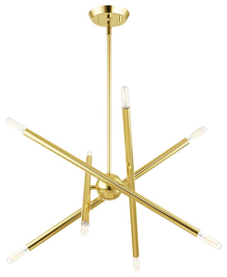 Livex Lighting Soho 8 Light Polished Brass Chandelier