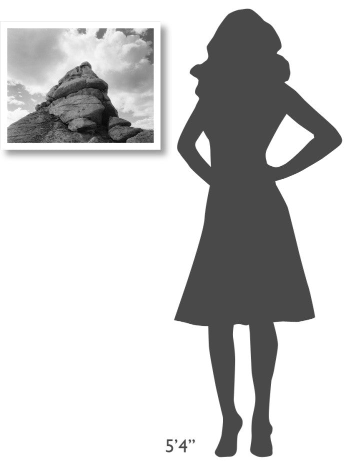 "Rock and Cloud, Kings River Canyon, 1936" Paper Art, 24"x19"
