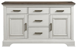 Drake 62' Wide 5-drawer Sideboard, Rustic White