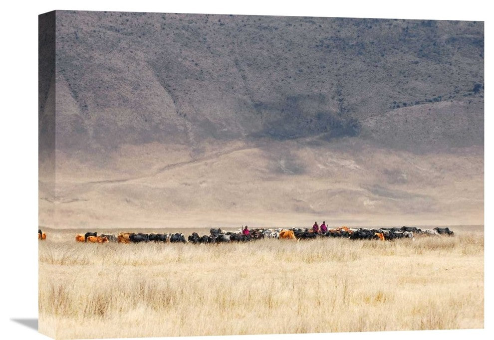 "Incredible Maasai" Stretched Canvas Giclee by Mathilde Guillemot, 22x17"