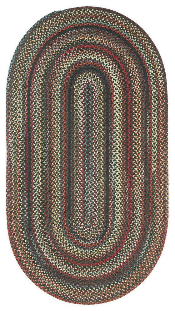 Capel Portland Coal 0346_300 Braided Rugs - 9' 2" X 13' 2" Oval