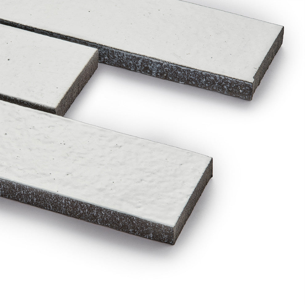 Lorca 11.18x9.84, White Subway Lava Stone Mosaic Floor/Wall Tile, Sample