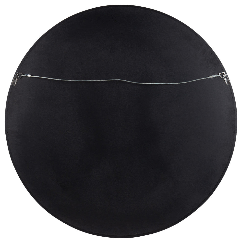 Valenti Round Framed Mirror, White 18 Diameter