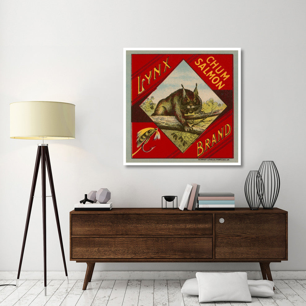 "Lynx Brand Chum Salmon" Digital Paper Print by Retrolabel, 46"x46"