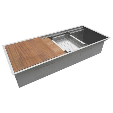 Ruvati 45" Workstation Kitchen Sink Undermount Stainless Steel, RVH8333