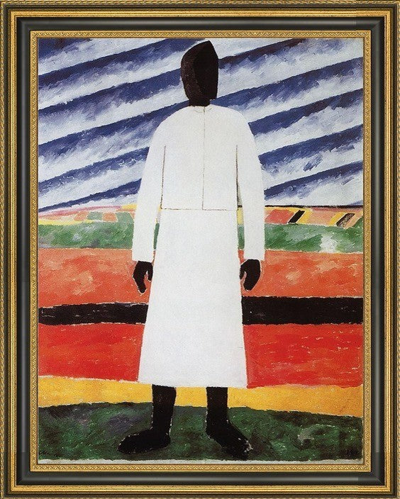 Kazimir Malevich Peasant Woman - 18" x 24" Framed Premium Canvas Print