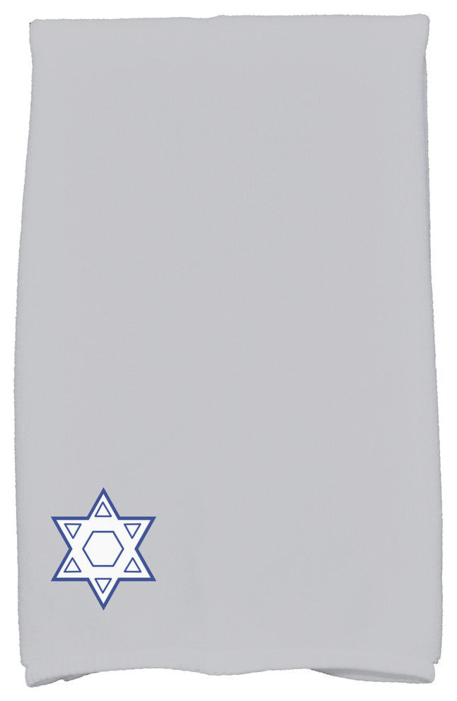 Star's Corner, Geometric Print Kitchen Towel, Gray, 18 x 30"