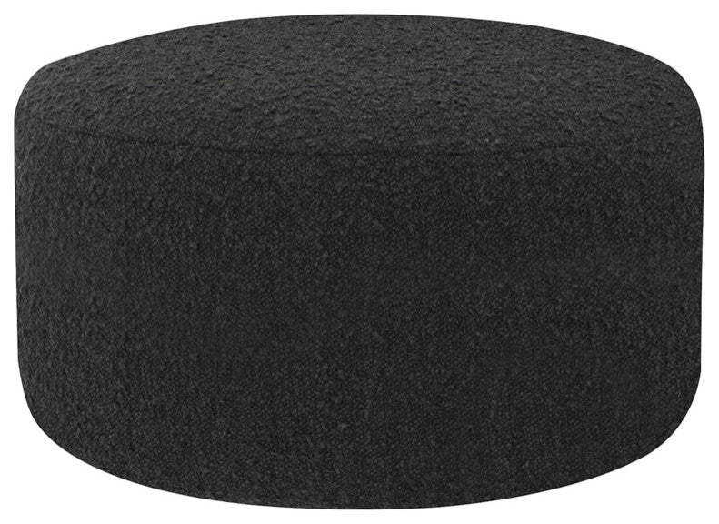 Robbie Licorice Boucle Fabric Sofa Ottoman