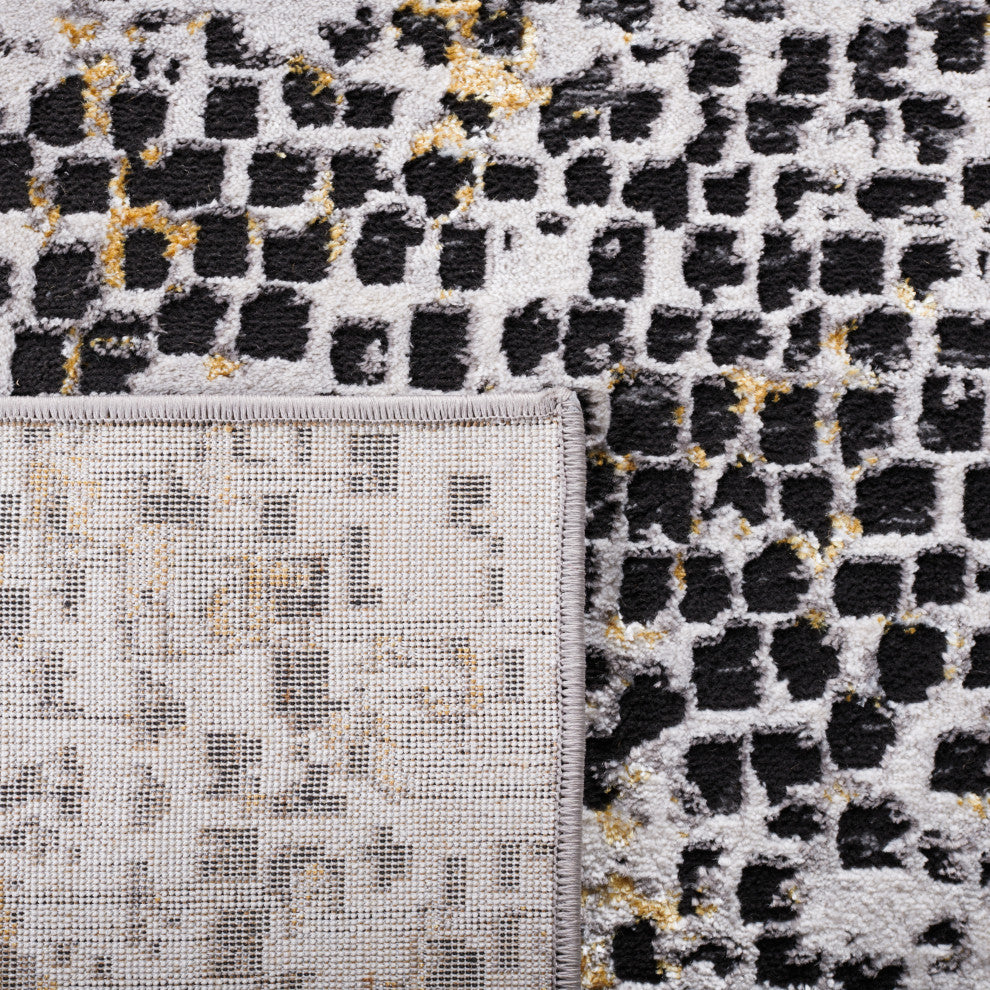 Safavieh Amelia Collection, ALA254 Rug, Charcoal/Gold, 4'5"x6'5"