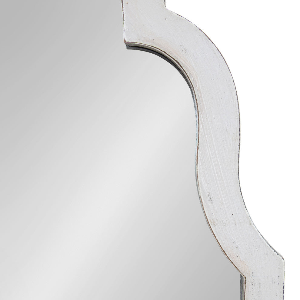 Damara Moroccan Style Arch Mirror, White 26x48