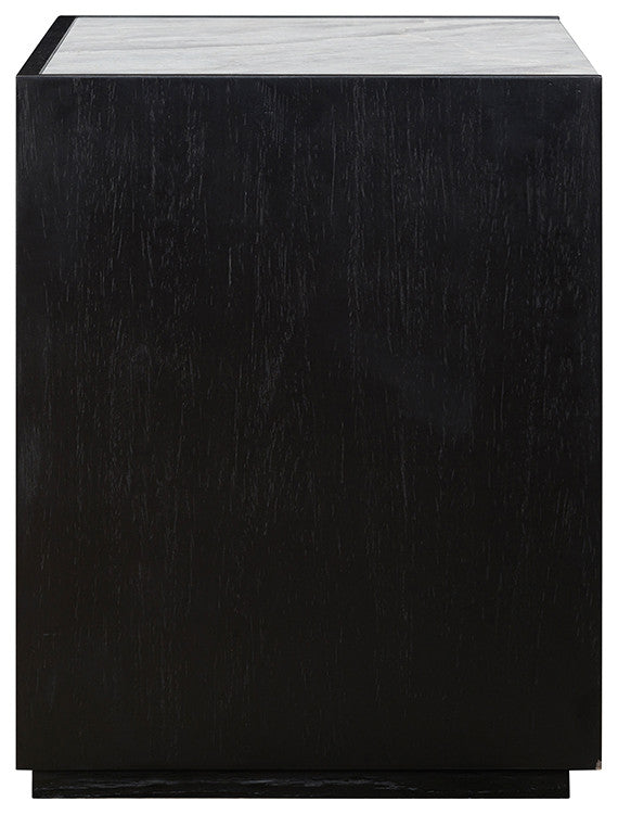 Liguria Night Stand 2 Drawers, Black