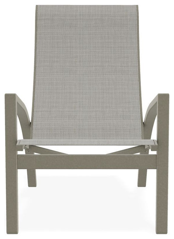 Kendall Sling Stackable Outdoor Lounge Chair, Deacon/Storm