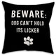 Dog Licker 16x16 Spun Poly Pillow